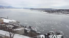 Melting Ice on River