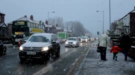 Heavy snowfall in south Manchester
