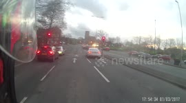 Sat at the lights watching a video on facebook