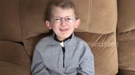 Little boy with rare condition plays with his sister in the snow! 