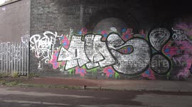 Graffiti on tunnel walls 