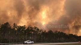 Massive wildfire in Florida creates ominous-looking sky