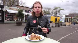 Man marks National Pie Week by eating pie full of insects