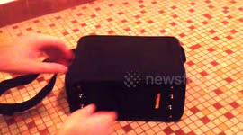 Strap bag Prototype with global positioning system tracking included