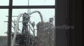 log burner flue liner installation 1