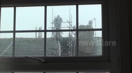 log burner flue liner installation 2