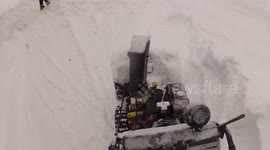 Blizzard 2017 Snowblower moving snow #1