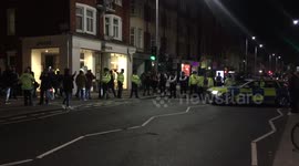 Police vs biker stand-off on Chelsea's Kings Road