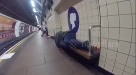 Passengers a little worse for ware on the tube during st patricks day