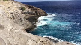Spitting Cave on Oahu
