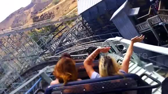 Terrifying rollercoaster ride