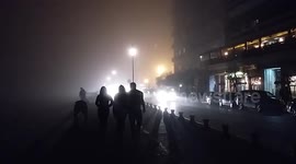 Thick fog blankets Thessaloniki, Greece