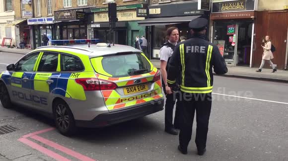 Security Alert in Shoreditch, London, UK
