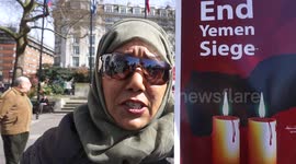 Kim Sharif of Human rights for Yemen join the March for the Children of Yemen