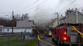 2nd alarm Row-home fire Ranshaw, Coal Township, Pennsylvania 4