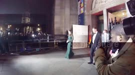 The Duchess of Cambridge departs the National Portrait Gallery gala