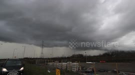 Huge storm cloud over Northern Ireland