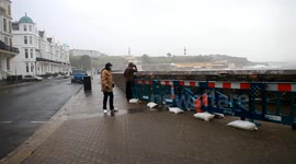 plymouth takes yet  anouther bashing from high winds and storm force seas