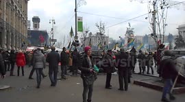 Walking Past Ambulances & Right Sector Fighters