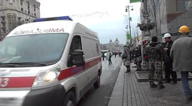 Ambulances Rushing to Kiev City Administration & To Maidan