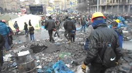Standing on Black Sludge & Smoke That is now Maidan