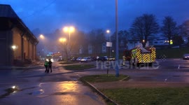 Cogan Leisure Centre on Fire