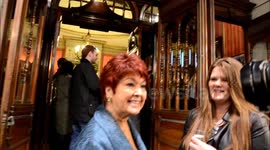 Ruth Madoc from Hi Di Hi Departs from the press night of The Full Monty