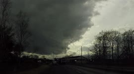 Mean Storm Clouds On Dash Cam From N. Ireland