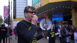 South London Brunch of Stand Up To Racism demonstration against home growth terror gangs attacks a 17 year old asylum in Croydon