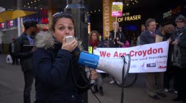 Why are asylum here? demonstration against home growth terror gangs attacks a 17 year old asylum in Croydon