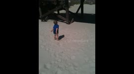 Boy Imitating Crow