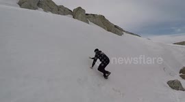 CLIMBING the GLACIER with bare hands