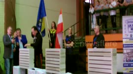 Ado Dulas, Bosnian residing in Austria managed to break 76 Concrete slabs for 20 seconds