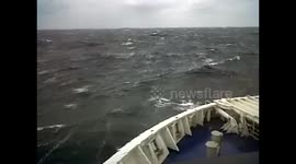 Newfoundland  ferry in massive waves  