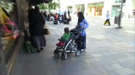 Child beggars Harrods knightsbridge