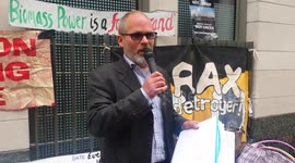 Axe Drax . Coal fired power stations protest