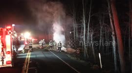 MVA with Fire - Car vs Deer vs Tree