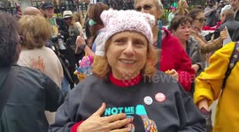 Protesters at Bryant Park in NYC on tax day