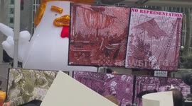 Protesters at Bryant Park in NYC