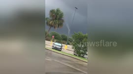 Newsflare Edit - Tornado/ waterspout Walmart parking lot