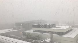 Heavy snowfall in Munich, Germany