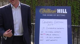 Bookies outside Parliament taking bets on General Election 2017