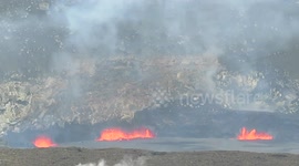 Lava Eruptions in Halema'uma'u Crater of Kilauea Caldera