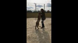 Lion cubs attack with LOVE