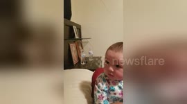 Newsflare Edit - Baby reacting to fart sounds