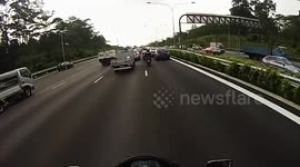 Accident at 9 00 am at PIE towards Changi Before Lornie Road