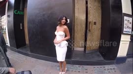 Lucy Mecklenburgh arrives at Boux Avenue event