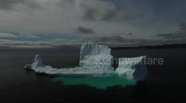 Stunning aerial view of iceberg in Newsfoundland, Canada