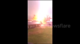 Dramatic lightning strike caught on camera