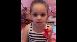 4 year old girl with a middle finger 